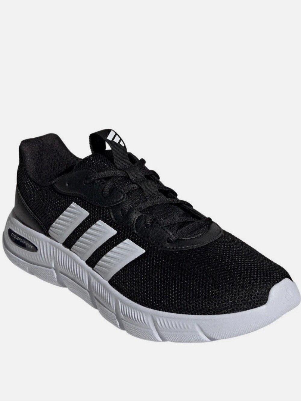 (EW )ADIDAS Cloudfoam Flex- Laces Sneaker Men's Black/White Shoes